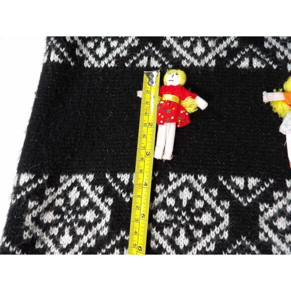 Western Connection Sweater Medium Dolls 3D 80s Knit Art to Wear Funky Weird - Picture 10 of 14